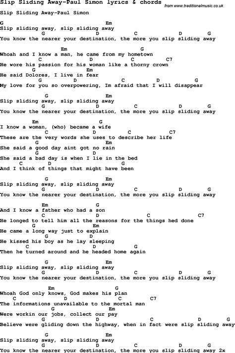 chords and lyrics paul simon.